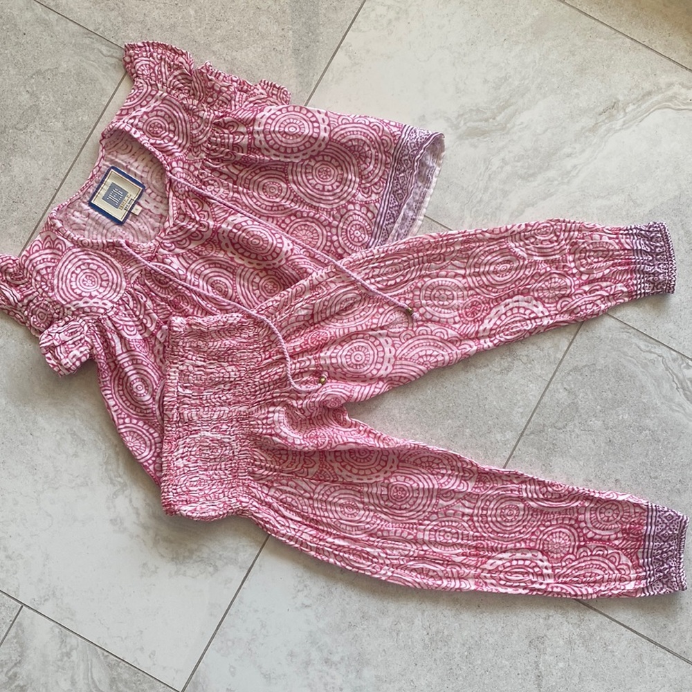 Bell block print cotton gauze set
